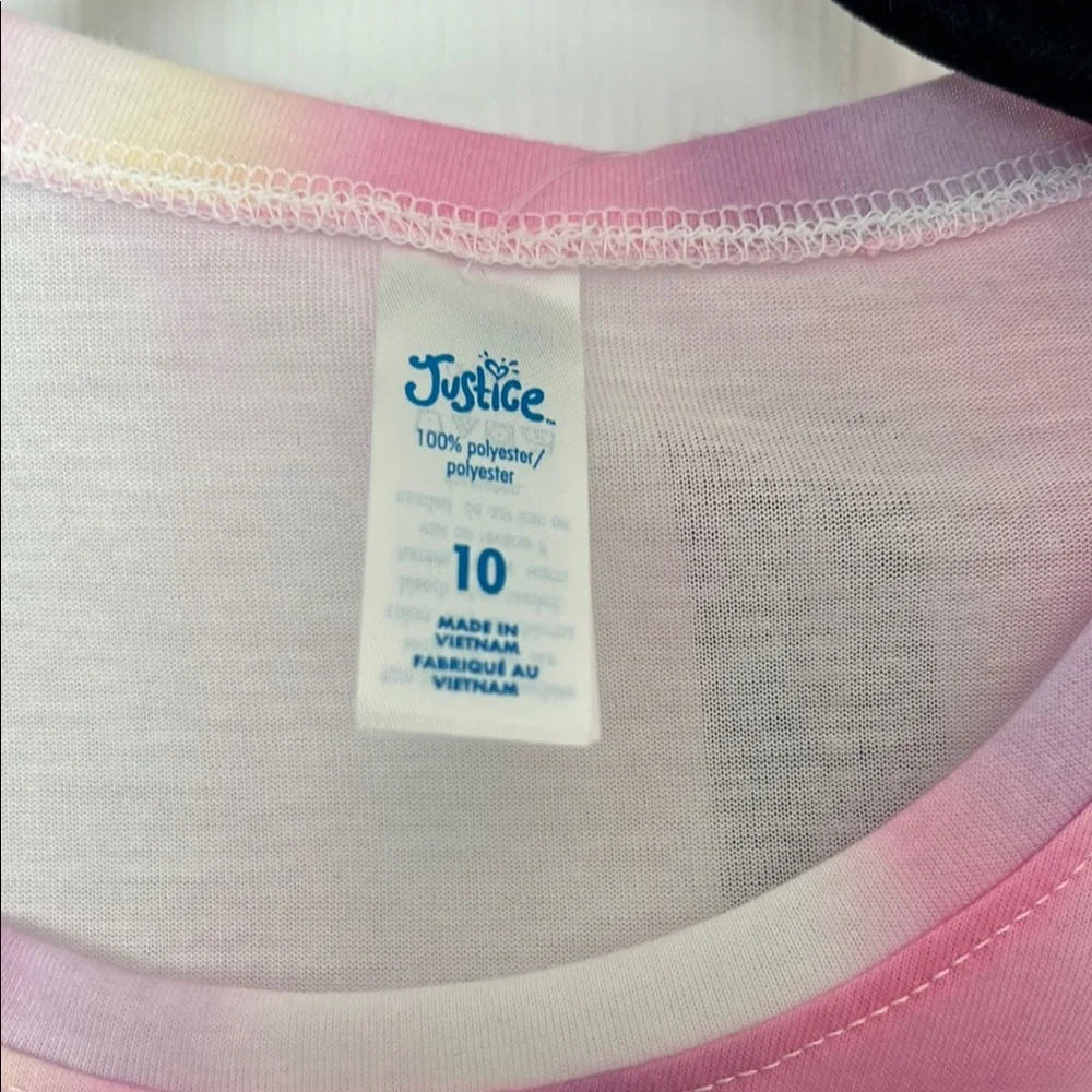 Justice Pink and Blue Short Sleeve Tee